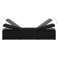 VidaXL 3-delige Ligbeddenset Met Theetafel Poly Rattan Zwart 7 VidaXL 3-delige Ligbeddenset Met Theetafel Poly Rattan Zwart -Beliani Winkel 1000056383 0105