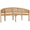 VidaXL Bankje Banaanvormig 180 Cm Massief Teakhout