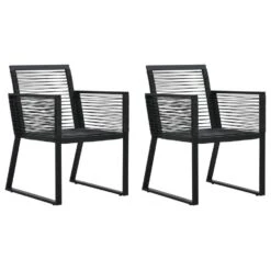 VidaXL Tuinstoelen 2 St PVC-rattan Zwart Overig