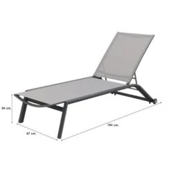 VDG Cairns Ligbedden + Bijzettafel Atlanta - Antraciet -Beliani Winkel 1000058030 0102