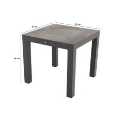 VDG Cairns Ligbedden + Bijzettafel Atlanta - Antraciet -Beliani Winkel 1000058030 0103