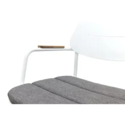 GreenChair Courage Dining Chair - Teak Armleuning - White 7 GreenChair Courage Dining Chair - Teak Armleuning - White -Beliani Winkel 1000058438 0103