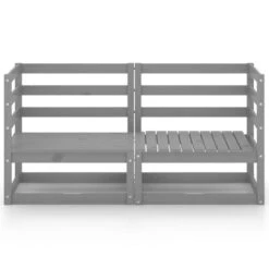 VidaXL Tuinbank 2-zits Massief Grenenhout Grijs -Beliani Winkel 1000060772 0102