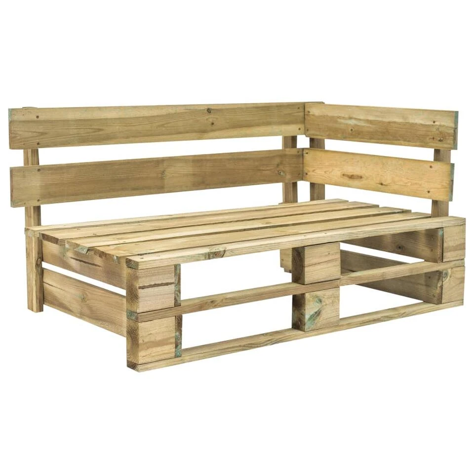 VidaXL Tuinbank Met Grijze Kussens Pallet Grenenhout 3 VidaXL Tuinbank Met Grijze Kussens Pallet Grenenhout - Afbeelding 3