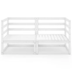 VidaXL Tuinbank 2-zits Massief Grenenhout Wit -Beliani Winkel 1000060797 0102