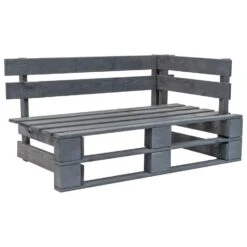 VidaXL Tuinbank Met Zandkleurige Kussens Pallet Grenenhout -Beliani Winkel 1000060804 0102