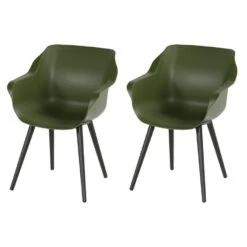 Hartman Sophie Studio Dining Armstoel - Moss Green - Set Van 2