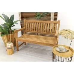 VDG Teakhouten Tuinbank Patrick - 120 Cm -Beliani Winkel 1000072935 0103