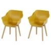 Set Van 2- Hartman Sophie Studio Diningstoel- Curry Yellow- Teak Poot