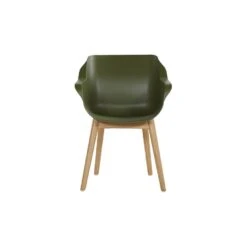 Set Van 2- Hartman Sophie Studio Diningstoel- Moss Green- Teak Poot -Beliani Winkel 1000073146 0103