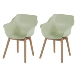 Set Van 2- Hartman Sophie Studio Diningstoel- French Green- Teak Poot