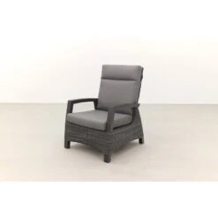 VDG Darwin Wicker Verstelbare Loungestoel - Antraciet -Beliani Winkel 1000074420 0102