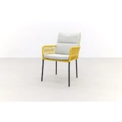 Teresa Dining Rope Tuinstoel - Yellow 7 Teresa Dining Rope Tuinstoel - Yellow -Beliani Winkel 1000074461 0103
