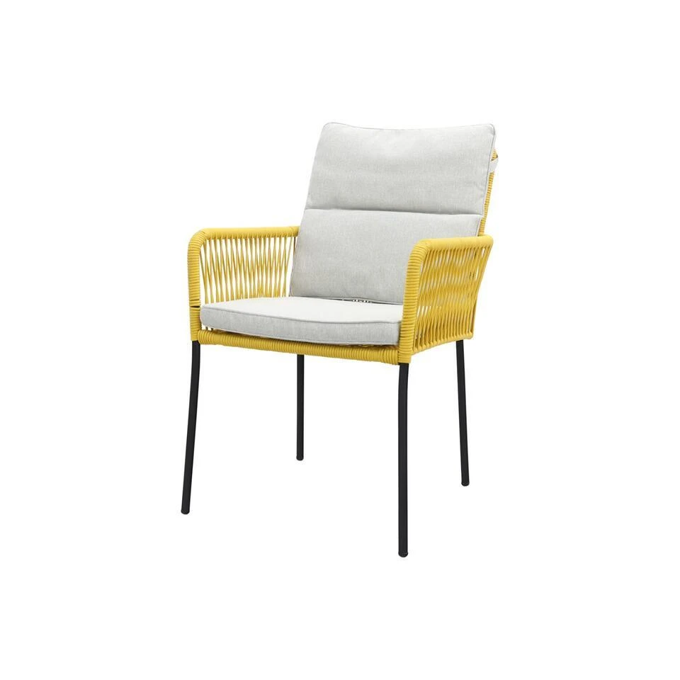 Teresa Dining Rope Tuinstoel - Yellow 1 Teresa Dining Rope Tuinstoel - Yellow