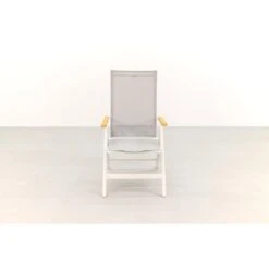 Hartman Napoli Verstelbare Tuinstoel - Teak Armleuning - Wit 6 Hartman Napoli Verstelbare Tuinstoel - Teak Armleuning - Wit -Beliani Winkel 1000074462 0102