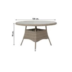VDG Felina Dining Tuintafel 130 Cm. - Dessert 6 VDG Felina Dining Tuintafel 130 Cm. - Dessert -Beliani Winkel 1000074472 0102