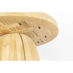 4SO Pablo Bijzettafel - Teakhout - Ø45 Cm -Beliani Winkel 1000076453 0102