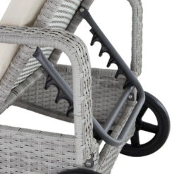 Tectake - Wicker Ligbed Lichtgrijs -Beliani Winkel 1000077969 0103