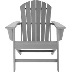 Tectake - Tuinstoel Joan Grijs - Tuinstoel In Houtlook -Beliani Winkel 1000078045 0103