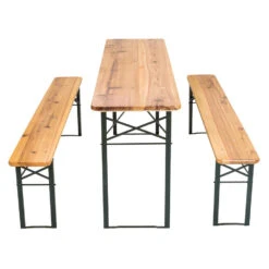 Tectake - Biertafel Met Banken - 175x50x76 Cm - Dennenhout 6 Tectake - Biertafel Met Banken - 175x50x76 Cm - Dennenhout -Beliani Winkel 1000078059 0102