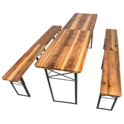 Tectake - Biertafel Met Banken, Campingtafel, Opklapbaar -Beliani Winkel 1000078062 0102