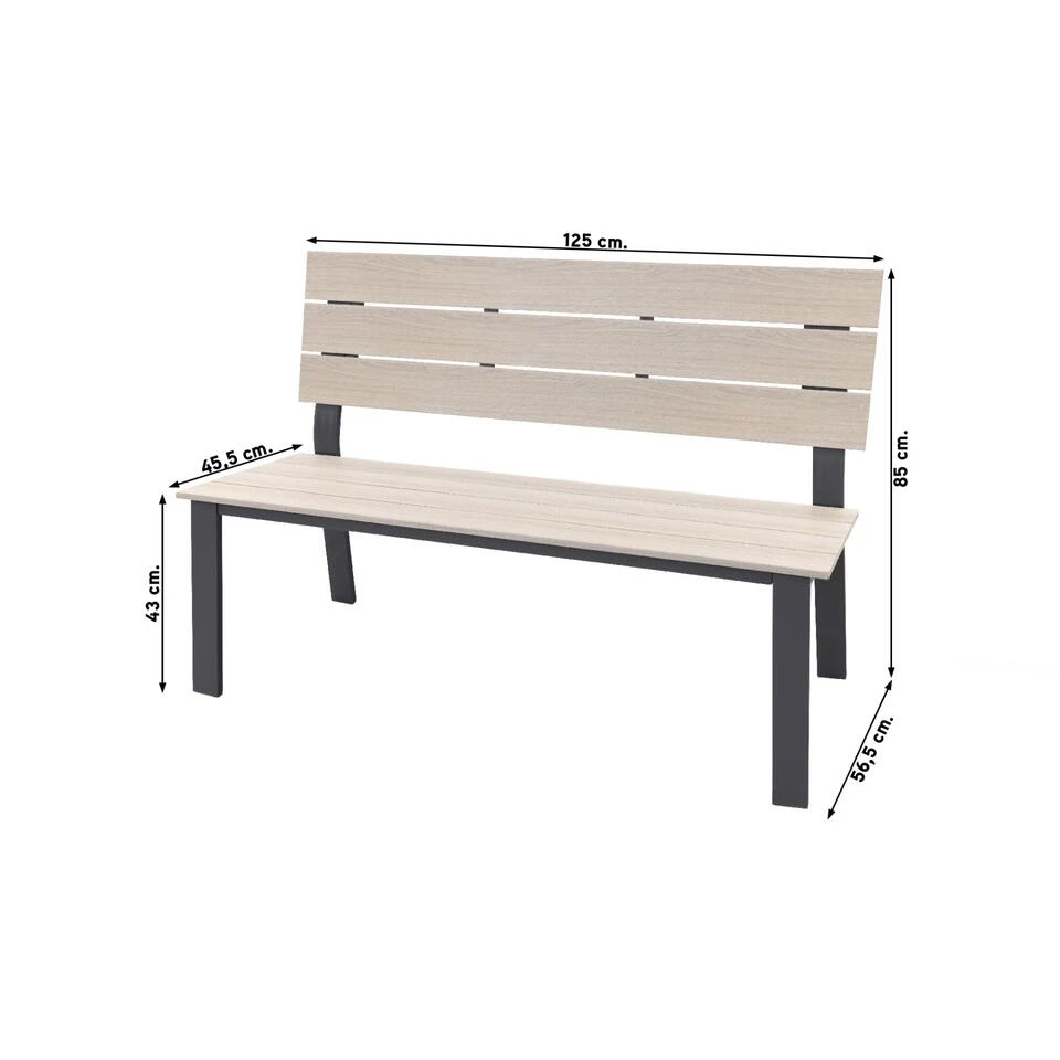 Garden Impressions Jondal Tuinbank 2-zits 2 Garden Impressions Jondal Tuinbank 2-zits - Afbeelding 2