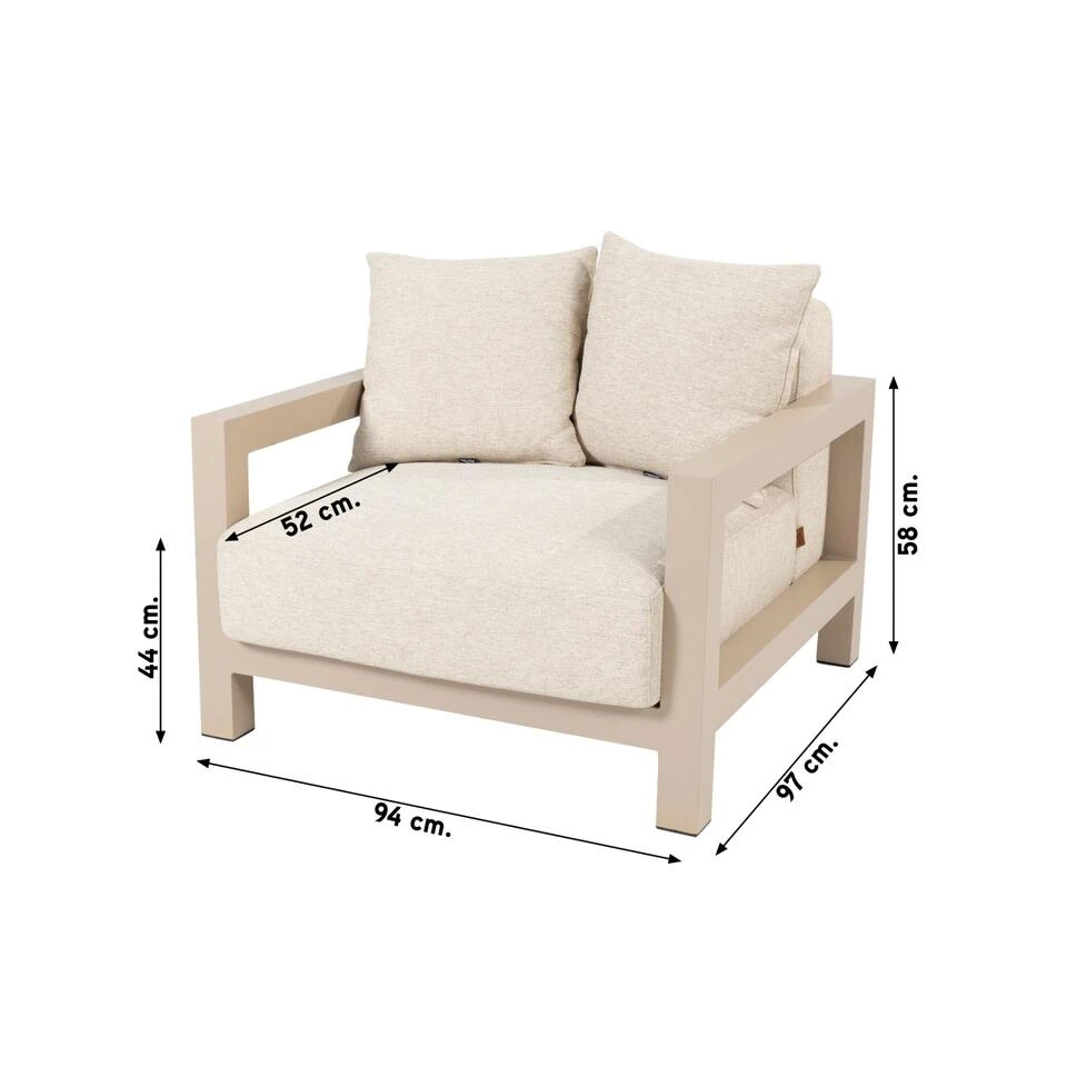 4 Seasons Raffinato Loungestoel (1 St.) 2 4 Seasons Raffinato Loungestoel (1 St.) - Afbeelding 2