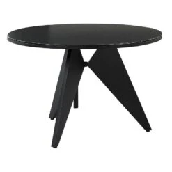 Beliani Ronde Tafel OLMETTO - Zwart Aluminium