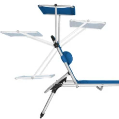 Tectake -ligbed Lorella - Aluminium- Incl. Verwisselbaar Hoofdkussen-blauw -Beliani Winkel 1000082532 0103