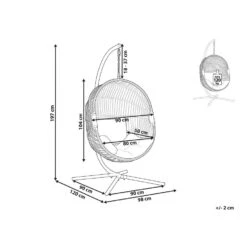 Beliani Hangstoel ACRI - Beige Pe Rotan -Beliani Winkel 1000082570 0102