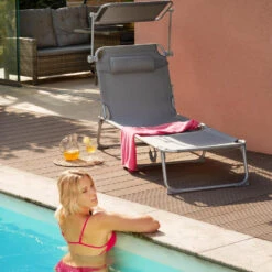 Tectake - Zonnestoel Chloe - Ligbed - Pink 6 Tectake - Zonnestoel Chloe - Ligbed - Pink -Beliani Winkel 1000083088 0102