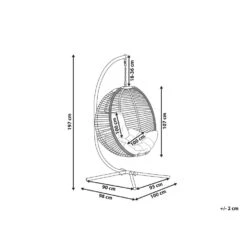 Beliani Hangstoel ARCO - Beige Polyester 6 Beliani Hangstoel ARCO - Beige Polyester -Beliani Winkel 1000084499 0102