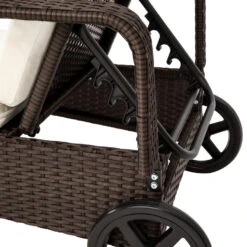 Tectake - Wicker Ligbed – Bruin - Afmetingen 200 X 70 X 33 Cm -Beliani Winkel 1000086058 0103