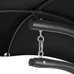 Tectake - Hangstoel Ligbed Maja - Zwart -Beliani Winkel 1000086431 0103