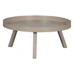 WOOOD Bijzettafel Buiten Sunny - Metaal - Mist - 35x80x80 -Beliani Winkel 1000086622 0102