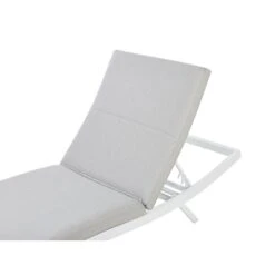 Beliani Tuinligstoel AMELIA - Grijs Textiel, Aluminium -Beliani Winkel 1000088224 0104