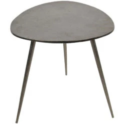 Shine Bijzettafel Brush - Aluminium - Grijs 5 Shine Bijzettafel Brush - Aluminium - Grijs -Beliani Winkel 1000088276 0101