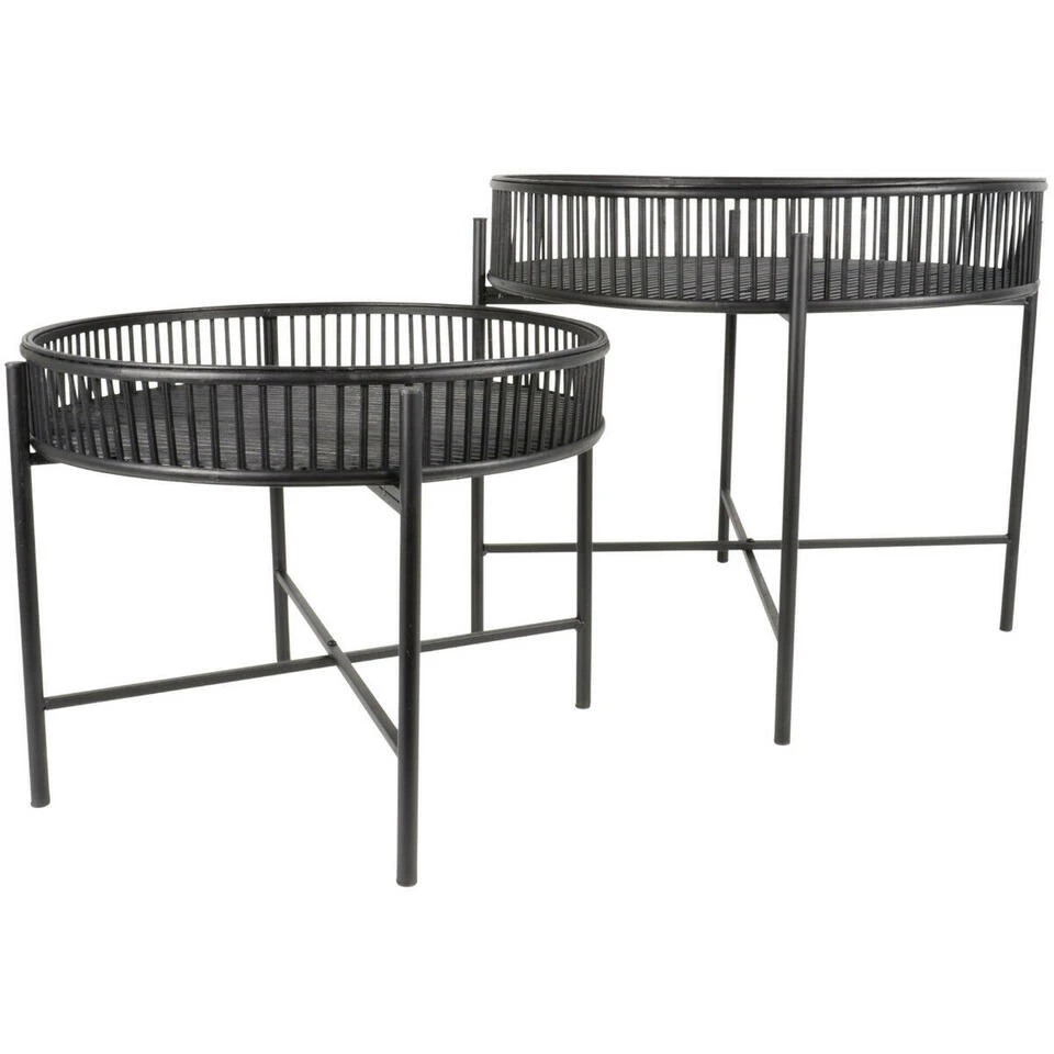 Bijzettafel Aiko Zwart - Bamboe - Zwart 3 Bijzettafel Aiko Zwart - Bamboe - Zwart - Afbeelding 3