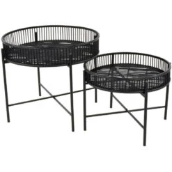 Bijzettafel Aiko Zwart - Bamboe - Zwart