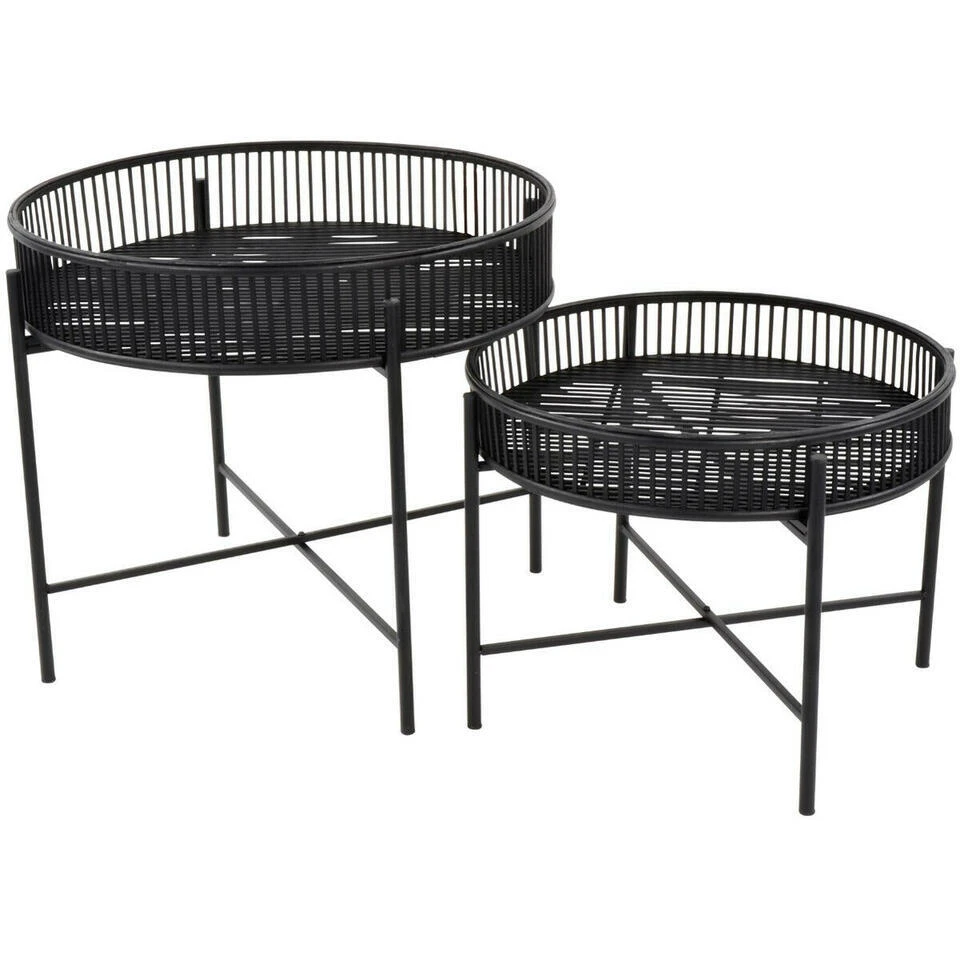 Bijzettafel Aiko Zwart - Bamboe - Zwart 1 Bijzettafel Aiko Zwart - Bamboe - Zwart