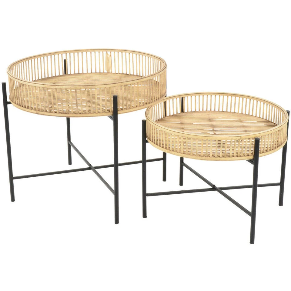 Bijzettafel Aiko Naturel - Bamboe - Bruin 2 Bijzettafel Aiko Naturel - Bamboe - Bruin - Afbeelding 2