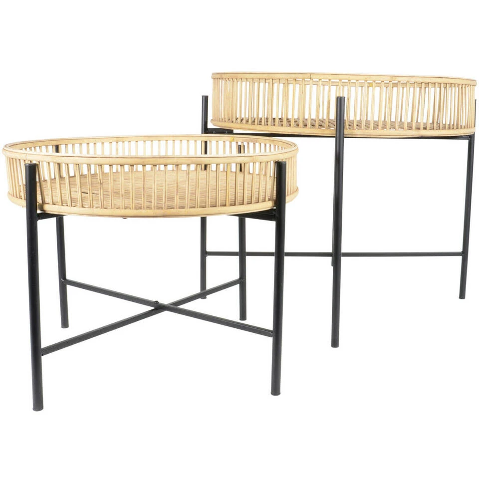 Bijzettafel Aiko Naturel - Bamboe - Bruin 3 Bijzettafel Aiko Naturel - Bamboe - Bruin - Afbeelding 3