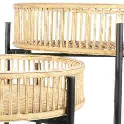 Bijzettafel Aiko Naturel - Bamboe - Bruin 7 Bijzettafel Aiko Naturel - Bamboe - Bruin -Beliani Winkel 1000088279 0103