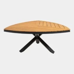Lontano Tuintafel Driehoek - Hout - Bruin -Beliani Winkel 1000088281 0102