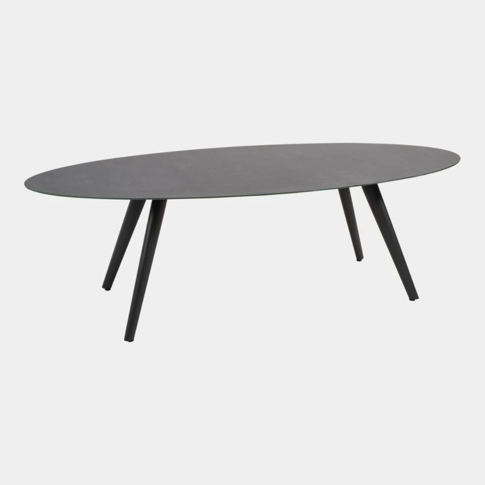 Mojito Tuintafel Ovaal - Keramiek - Zwart 2 Mojito Tuintafel Ovaal - Keramiek - Zwart - Afbeelding 2