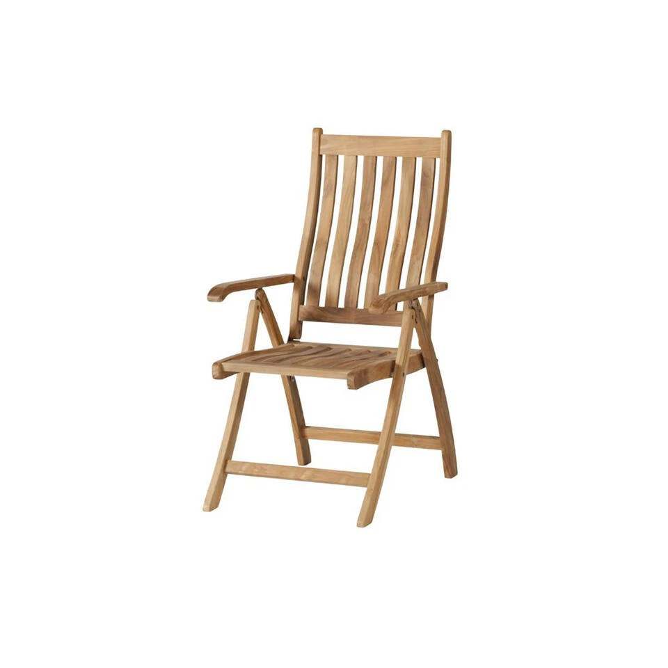 Exotan Verstelbare Tuinstoel Comfort - Teak - Naturel - 109x74x58 1 Exotan Verstelbare Tuinstoel Comfort - Teak - Naturel - 109x74x58