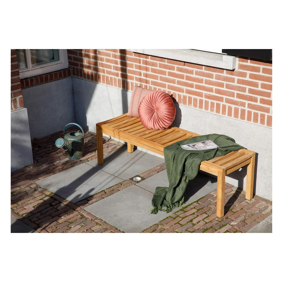 Exotan 3-Zits Tuinbankje Comfort - Teak - Naturel - 44x150x45 2 Exotan 3-Zits Tuinbankje Comfort - Teak - Naturel - 44x150x45 - Afbeelding 2
