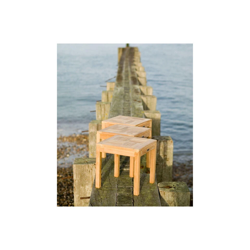 Exotan Bijzettafel Binnen/Buiten End - Teak - Naturel - 45x45x45 2 Exotan Bijzettafel Binnen/Buiten End - Teak - Naturel - 45x45x45 - Afbeelding 2