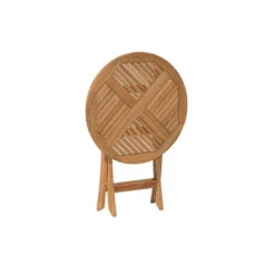Exotan Inklaptafel Buiten Folding- Teak - Naturel - 75x65x65 -Beliani Winkel 1000088985 0102