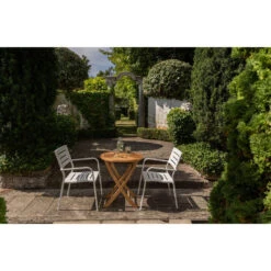 Exotan Inklaptafel Buiten Folding- Teak - Naturel - 75x65x65 -Beliani Winkel 1000088985 0103